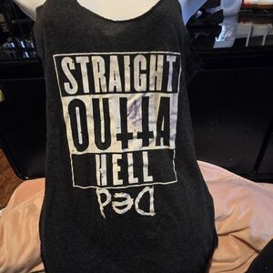 Black Graphic Tank Top